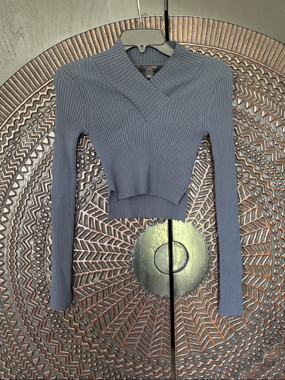All saints ribbed crop sweater small